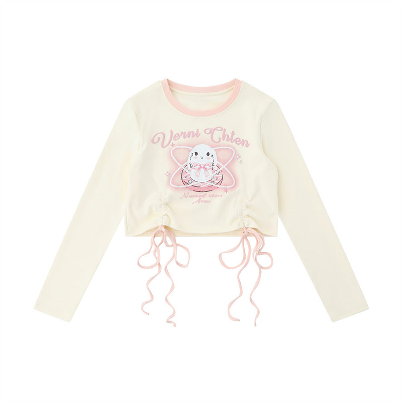 Women Long Sleeve T-Shirt Printed Short-Sleeved T-shirt Women's Spring and Autumn Casual