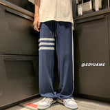 Men Sweatpants Waffle Pants Men's Summer Sports Straight Loose