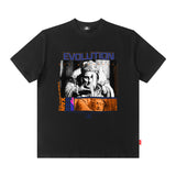 Men T Shirt Couple Wear Reflective Letter Personality Printed Short Sleeve T-shirt