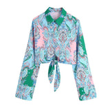 Women T-Shirt Women's Printed Long Sleeve Shirt Shorts Casual