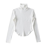Women T-Shirt Autumn and Winter Stretch Tight Long-Sleeved T-shirt Top