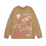 Men Long Sleeve Shirt Printed Long Sleeve T-shirt Men and Women Hip Hop Versatile Base