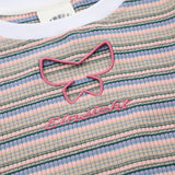 Women Long Sleeve T-Shirt Long Sleeve T-shirt Girls round Neck Contrast Color Short Top