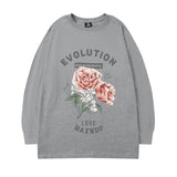 Men Long Sleeve Shirt Autumn and Winter round Neck Long Sleeve T-shirt Men and Women Loose All-Match