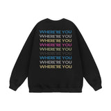 Men Hoodie round Neck Sweater Autumn Loose Casual Long Sleeves Pullover Sweater Sweater
