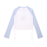 Women Long Sleeve T-Shirt Long Sleeve T-shirt Women's Autumn Raglan Sleeve Color Matching