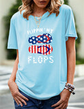 Women's Independence Day T Shirt Printed Short-Sleeved T-shirt