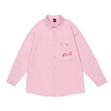 Men Long Sleeve T Shirt Men's Spring and Autumn Loose Lapels Shirt Loose Thin Coat