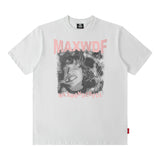 Men T Shirt Vintage Space Print Short Sleeve T-shirt for Men and Women Hip Hop Loose