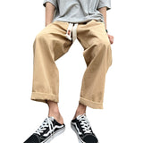 Men Sweatpants Summer Men's Loose Straight Retro Ins