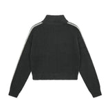 Women Sweater Stand Collar Sweater Women's Short Autumn and Winter Knitwear Coat