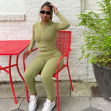 Women Co-Ord Set Fashion Solid Color Short Hood Top and Trousers