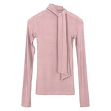 Women Long Sleeve Shirt Women's Half Turtleneck Tight