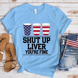 Women's Independence Day T Shirt round Neck Short Sleeve T-shirt Women's Top