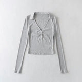 Women T-Shirt Spring and Autumn Long Sleeve Slim Bottoming Shirt