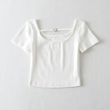 Women T-Shirt Short-Sleeved T-shirt Women's Summer Slim-Fit Crop-Top