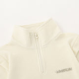 Women Hoodie Waffle Stand Collar Half Sweater Women's Autumn Loose Top