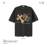 American vintage street T-shirt cotton men loose summer
