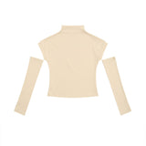 Women T-shirt Short T-shirt Women's High Street Slim Spring Half Turtleneck