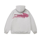 Men Hoodie Printed Sweater Men's Autumn and Winter Worn Looking Washed-out Hooded Pullover
