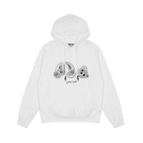 Palm Angle Hoodie Palm Angels Black and White Embroidered Hoodie Men and Women