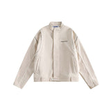 Unisex Jacket Autumn Mid-Length Stand Collar Motorcycle Leather Clothing