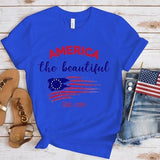 Women's Independence Day T Shirt round Neck Short Sleeve T-shirt Women's Top