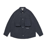 Men Long Sleeve T Shirt Men Loose Street Casual Overshirt All-Match