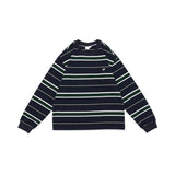 Unisex Hoodie Vintage University Style Striped round Neck Sweater for Men and Women