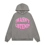 Men Hoodie Letter Print Pullover Hooded Sweater Men's Long Sleeve Loose Top Hoodie Spring and Autumn