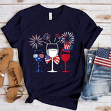 Women's Independence Day T Shirt round Neck Short Sleeve T-shirt Women's Top