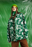 Unisex Jacket Autumn Distressed Small Flower Jacket Jacket
