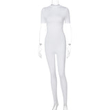 Women Jumpsuit Women's Spring Clothing Fashion Short Sleeve Sports Yoga Jumpsuit