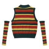 Women Sweater Sleeveless Knitwear Vest Women's Half Zipper Waistcoat