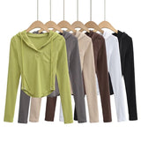 Women T-shirt Hooded Bottoming Shirt Fall Women's Clothing Coat Hoodie