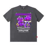 Men T Shirt Short-Sleeved T-shirt Men's Trendy Hip Hop Print Loose Men's Clothing