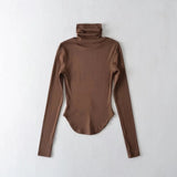 Women T-Shirt Autumn and Winter Stretch Tight Long-Sleeved T-shirt Top