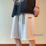 Men Sweatpants Sports Shorts Men's Summer Wide Leg Straight Casual