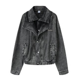 Men Denim Jacket Fake Two-Piece Denim Jacket Men Washed and Worn Denim Jacket