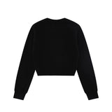 Women Sweater Short Sweater Casual Girl round Neck Long Sleeve Spring and Autumn