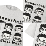 American vintage street T-shirt cartoon character print men loose half sleeve