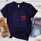 Women's Independence Day T Shirt round Neck Short Sleeve T-shirt Women's Top