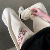 Men Sweatpants Embroidered Track Sweatpants Loose Drooping Casual Pants