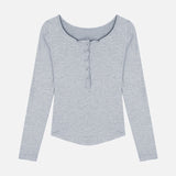 Women Long Sleeve Shirt Open Collar Long Sleeve V-neck T-shirt Female Slit Sheath Skirt