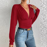 Women Jumpsuit Women's Spring/Summer Fashionable Fitted Long Sleeve Jumpsuit