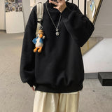 Men Hoodie Sweater Men Winter Hong Kong Style Loose Clothes Autumn and Winter
