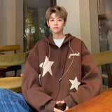 Men Hoodie Vintage XINGX Cardigan Sweater Men's Spring and Autumn Coat