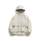 Unisex Jacket Autumn Hooded Women's Clothing with Pockets Shell Jacket