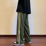 Men Sweatpants Striped Track Sweatpants Male Autumn Straight Pants