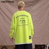 Men Long Sleeve Shirt Long Sleeve T-shirt Men and Women Couple Hip-Hop Street round Neck